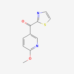 molecular formula C10H8N2O2S B1325521 2-Methoxy-5-thiazoylpyridine CAS No. 898785-97-2