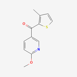 molecular formula C12H11NO2S B1325522 2-Methoxy-5-(3-methyl-2-thenoyl)pyridine CAS No. 898786-11-3