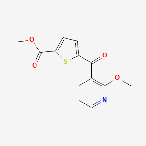 molecular formula C13H11NO4S B1325523 甲基5-(2-甲氧基吡啶-3-羰基)噻吩-2-羧酸酯 CAS No. 898786-17-9