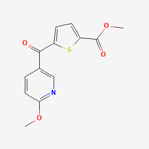 molecular formula C13H11NO4S B1325524 Methyl 5-(6-methoxypyridine-3-carbonyl)thiophene-2-carboxylate CAS No. 898786-20-4