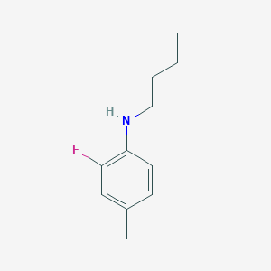 molecular formula C11H16FN B13255311 N-butyl-2-fluoro-4-methylaniline 
