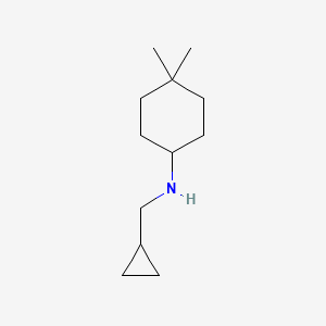 molecular formula C12H23N B13255371 N-(cyclopropylmethyl)-4,4-dimethylcyclohexan-1-amine 