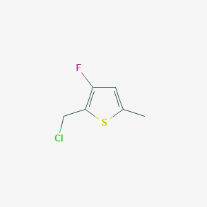 molecular formula C6H6ClFS B13255418 2-(Chloromethyl)-3-fluoro-5-methylthiophene 