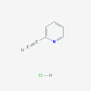 molecular formula C7H6ClN B13255437 2-Ethynylpyridine hydrochloride 
