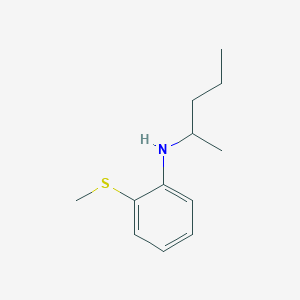 molecular formula C12H19NS B13255440 2-(Methylsulfanyl)-N-(pentan-2-yl)aniline 