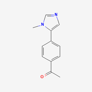 molecular formula C12H12N2O B13255519 1-[4-(1-Methyl-1H-imidazol-5-yl)phenyl]ethan-1-one 