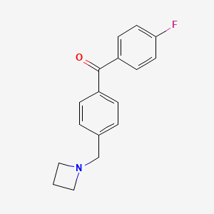 molecular formula C17H16FNO B1325554 4-Azetidinomethyl-4'-fluorobenzophenone CAS No. 898756-55-3