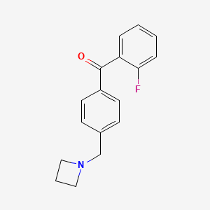 B1325558 4'-Azetidinomethyl-2-fluorobenzophenone CAS No. 898756-81-5