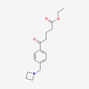 Ethyl 5-[4-(azetidinomethyl)phenyl]-5-oxovalerate