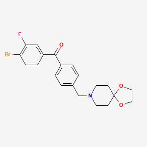 (4-(1,4-Dioxa-8-azaspiro[4.5]decan-8-ylmethyl)phenyl)(4-bromo-3-fluorophenyl)methanone
