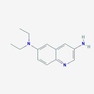 molecular formula C13H17N3 B13255775 N6,N6-Diethylquinoline-3,6-diamine 