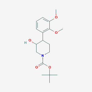 molecular formula C18H27NO5 B13255780 tert-Butyl 4-(2,3-dimethoxyphenyl)-3-hydroxypiperidine-1-carboxylate 