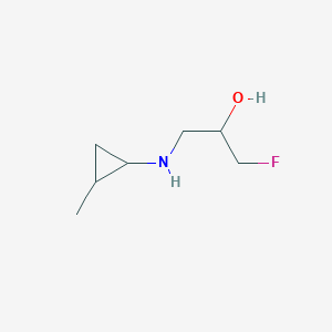molecular formula C7H14FNO B13255783 1-Fluoro-3-[(2-methylcyclopropyl)amino]propan-2-ol 