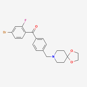 (4-(1,4-Dioxa-8-azaspiro[4.5]decan-8-ylmethyl)phenyl)(4-bromo-2-fluorophenyl)methanone