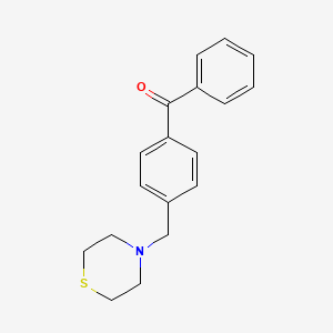 molecular formula C18H19NOS B1325588 4-(Thiomorpholinomethyl)benzophenone CAS No. 898782-19-9