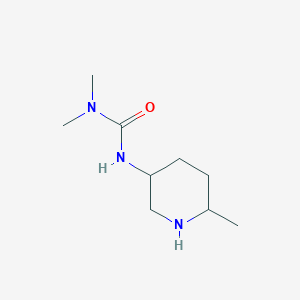 molecular formula C9H19N3O B13255880 3,3-Dimethyl-1-(6-methylpiperidin-3-yl)urea 