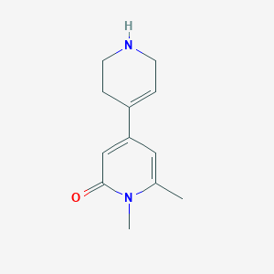 molecular formula C12H16N2O B13255945 1,6-Dimethyl-4-(1,2,3,6-tetrahydropyridin-4-yl)-1,2-dihydropyridin-2-one 