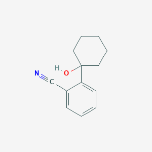 molecular formula C13H15NO B13255984 2-(1-Hydroxycyclohexyl)benzonitrile 