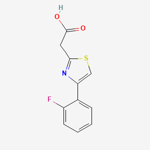 molecular formula C11H8FNO2S B13256026 2-[4-(2-fluorophenyl)-1,3-thiazol-2-yl]acetic Acid 