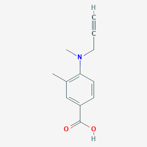 molecular formula C12H13NO2 B13256034 3-Methyl-4-[methyl(prop-2-yn-1-yl)amino]benzoic acid 