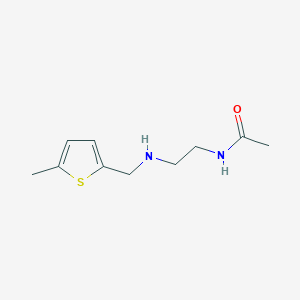 molecular formula C10H16N2OS B13256066 n-(2-(((5-Methylthiophen-2-yl)methyl)amino)ethyl)acetamide 