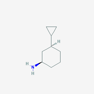 molecular formula C9H17N B13256086 rel-(1R,3S)-3-Cyclopropylcyclohexan-1-amine 