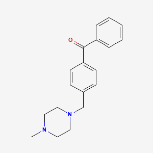 molecular formula C19H22N2O B1325610 (4-((4-Methylpiperazin-1-yl)methyl)phenyl)(phenyl)methanone CAS No. 898783-42-1