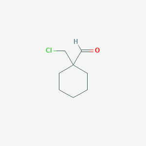 molecular formula C8H13ClO B13256103 1-(Chloromethyl)cyclohexane-1-carbaldehyde 