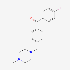 molecular formula C19H21FN2O B1325612 4-Fluoro-4'-(4-methylpiperazinomethyl) benzophenone CAS No. 898783-67-0
