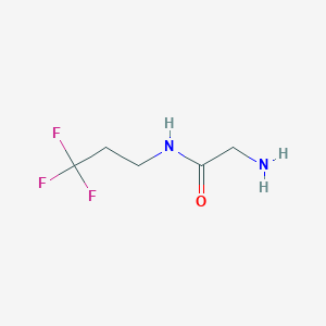 molecular formula C5H9F3N2O B13256150 2-amino-N-(3,3,3-trifluoropropyl)acetamide 