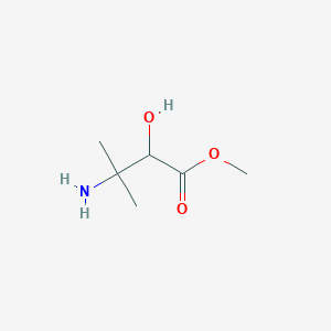 molecular formula C6H13NO3 B13256167 Methyl 3-amino-2-hydroxy-3-methylbutanoate 