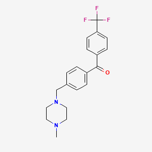 molecular formula C20H21F3N2O B1325618 4-(4-Methylpiperazinomethyl)-4'-trifluoromethylbenzophenone CAS No. 898783-95-4