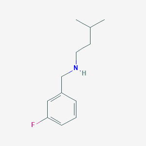 molecular formula C12H18FN B13256213 [(3-Fluorophenyl)methyl](3-methylbutyl)amine 