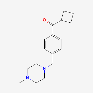 molecular formula C17H24N2O B1325623 Cyclobutyl 4-(4-methylpiperazinomethyl)phenyl ketone CAS No. 898763-48-9