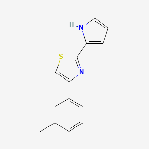 molecular formula C14H12N2S B13256250 4-(3-Methylphenyl)-2-(1H-pyrrol-2-yl)-1,3-thiazole 