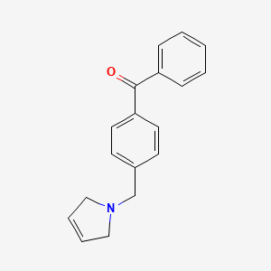 molecular formula C18H17NO B1325627 4-(3-Pyrrolinomethyl)benzophenone CAS No. 898763-69-4