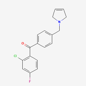 (2-Chloro-4-fluorophenyl)(4-((2,5-dihydro-1H-pyrrol-1-yl)methyl)phenyl)methanone