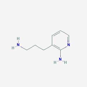 molecular formula C8H13N3 B13256426 3-(3-Aminopropyl)pyridin-2-amine 