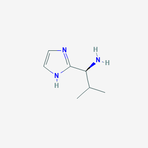 molecular formula C7H13N3 B13256429 (1S)-1-(1H-imidazol-2-yl)-2-methylpropan-1-amine 