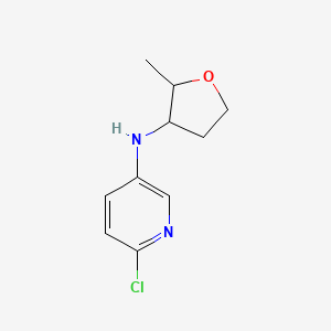 molecular formula C10H13ClN2O B13256436 6-chloro-N-(2-methyloxolan-3-yl)pyridin-3-amine 