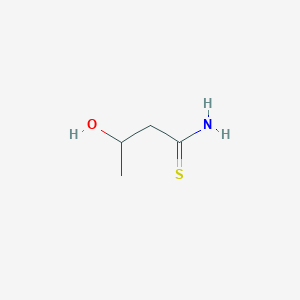 molecular formula C4H9NOS B13256457 3-Hydroxybutanethioamide 