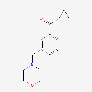 molecular formula C15H19NO2 B1325648 Cyclopropyl 3-(morpholinomethyl)phenyl ketone CAS No. 898792-36-4