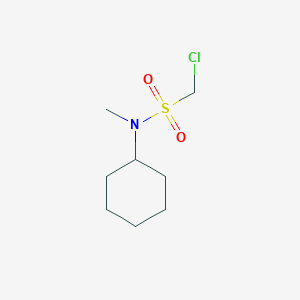 molecular formula C8H16ClNO2S B13256483 1-chloro-N-cyclohexyl-N-methylmethanesulfonamide 