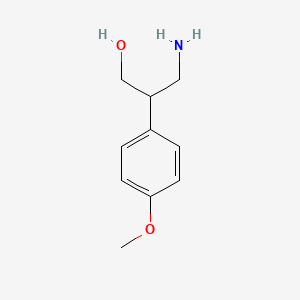 molecular formula C10H15NO2 B13256503 3-Amino-2-(4-methoxyphenyl)propan-1-ol 
