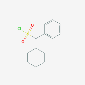 molecular formula C13H17ClO2S B13256525 Cyclohexyl(phenyl)methanesulfonyl chloride 