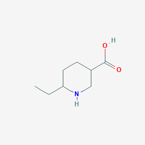 molecular formula C8H15NO2 B13256557 6-Ethylpiperidine-3-carboxylic acid 