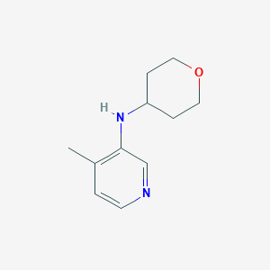 molecular formula C11H16N2O B13256568 4-methyl-N-(oxan-4-yl)pyridin-3-amine 