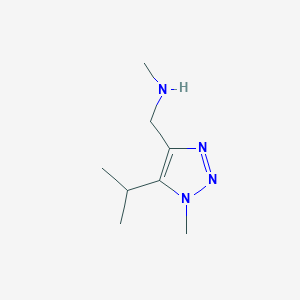 molecular formula C8H16N4 B13256609 Methyl({[1-methyl-5-(propan-2-yl)-1H-1,2,3-triazol-4-yl]methyl})amine 