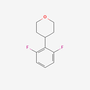 molecular formula C11H12F2O B13256623 4-(2,6-Difluorophenyl)oxane 