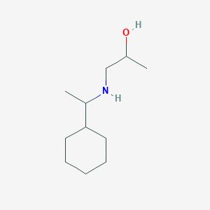 molecular formula C11H23NO B13256631 1-[(1-Cyclohexylethyl)amino]propan-2-ol 
